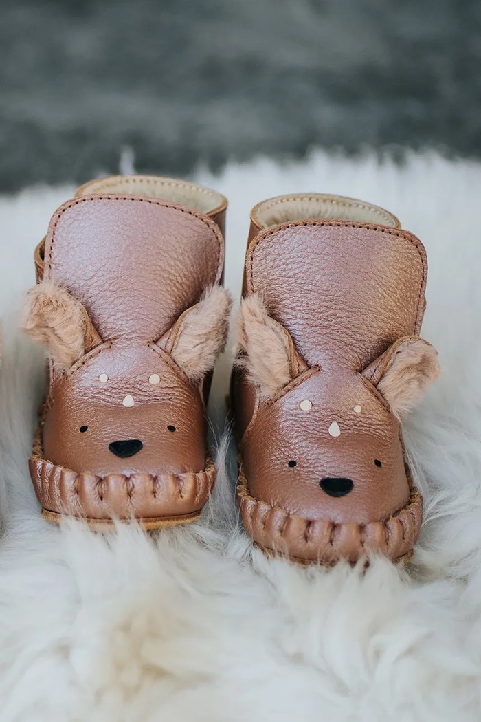Donsje buty niemowlęce skórzane Smikki Booties Deer 1042601 pomarańczowy