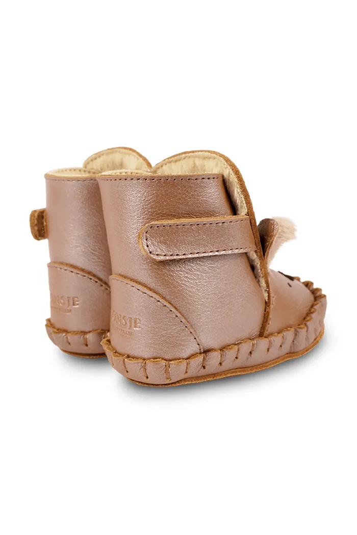 Dziewczynka Donsje buty niemowlęce skórzane Smikki Booties Deer 1042601 pomarańczowy