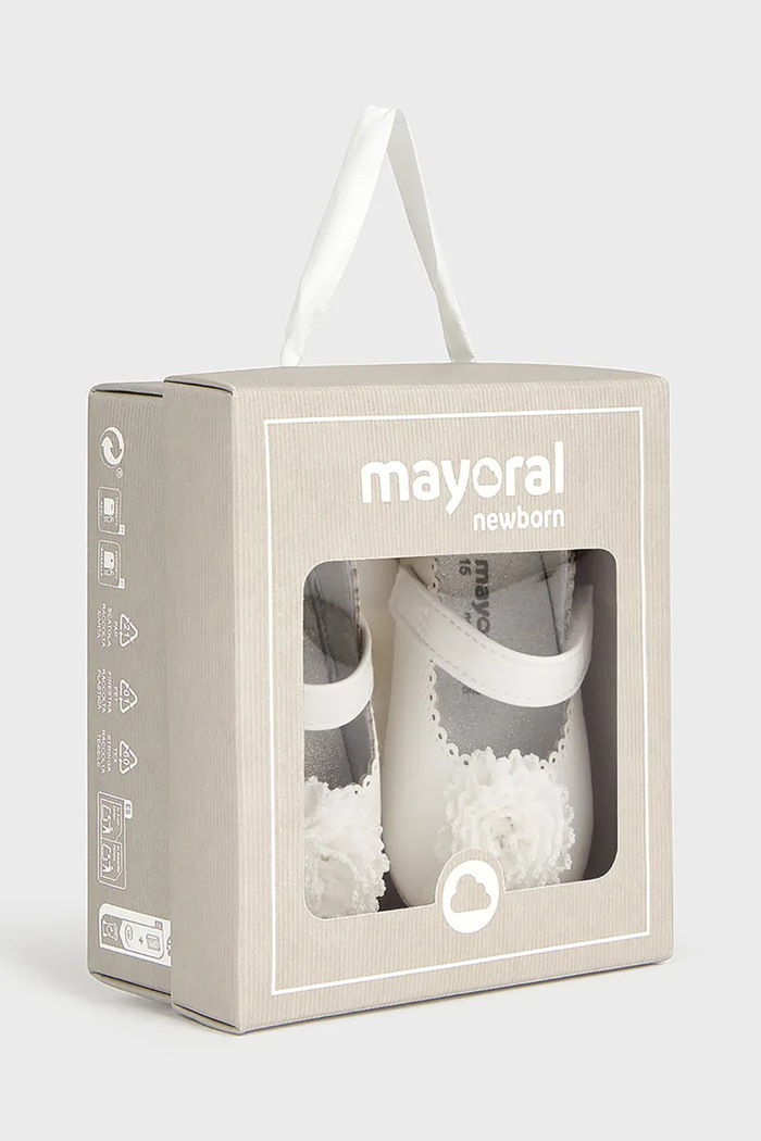 Mayoral Newborn baleríny kojenecké bílá 9159.2K.Newborn.9BY2