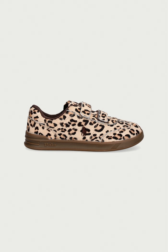 Polo Ralph Lauren HOLLIS EZ sneakers παιδικά δερμάτινα RL05864202 μπεζ AW26