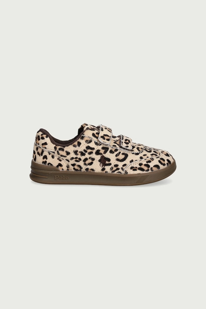 Polo Ralph Lauren HOLLIS EZ sneakers pentru copii din piele RL05864202 bej AW26