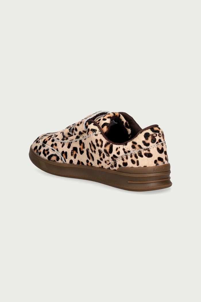 Κοριτσίστικα Polo Ralph Lauren HOLLIS EZ sneakers παιδικά δερμάτινα RL05864202 μπεζ