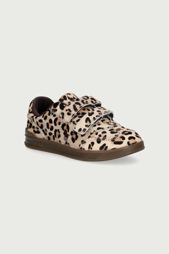 Polo Ralph Lauren HOLLIS EZ sneakers pentru copii din piele bej RL05863202