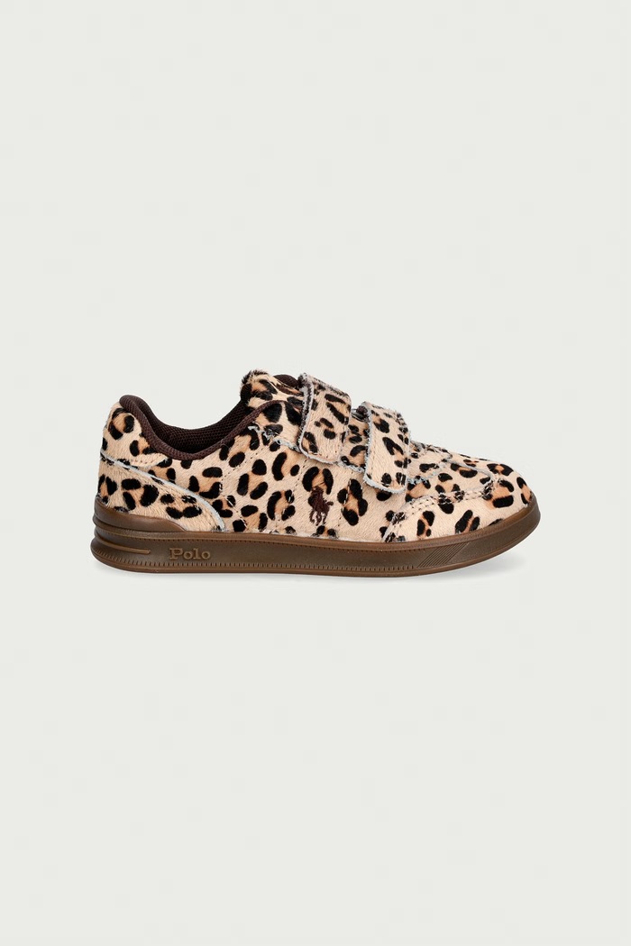 Polo Ralph Lauren HOLLIS EZ sneakers παιδικά δερμάτινα RL05863202 μπεζ AW26