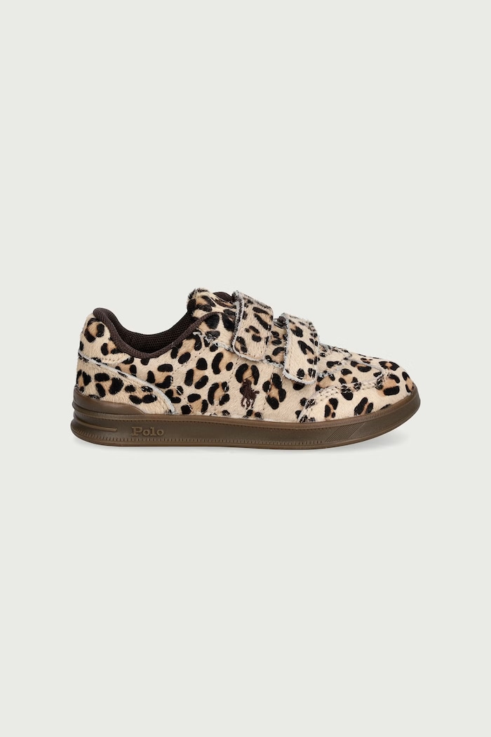 Polo Ralph Lauren HOLLIS EZ sneakers pentru copii din piele RL05863202 bej AW26