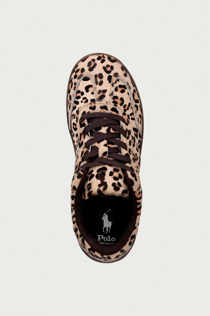 HOLLIS sneakers παιδικά δερμάτινα Polo Ralph Lauren RL05861202 μπεζ