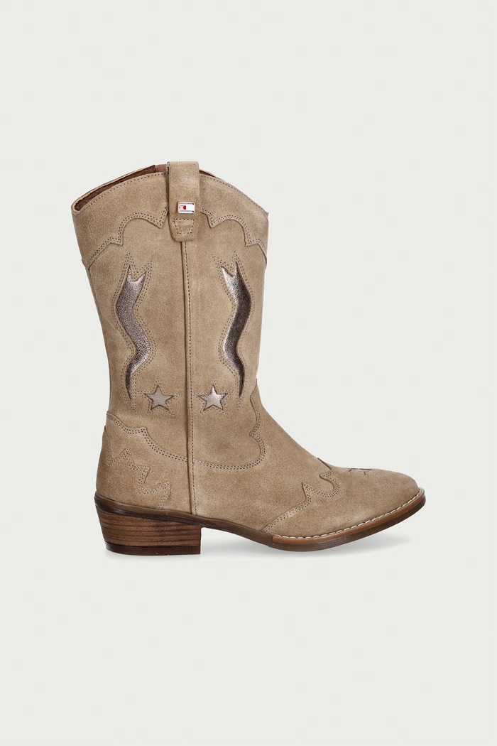 Tommy Hilfiger kowbojki dziecięce zamszowe T3A6.35194.35.39 beżowy AW26