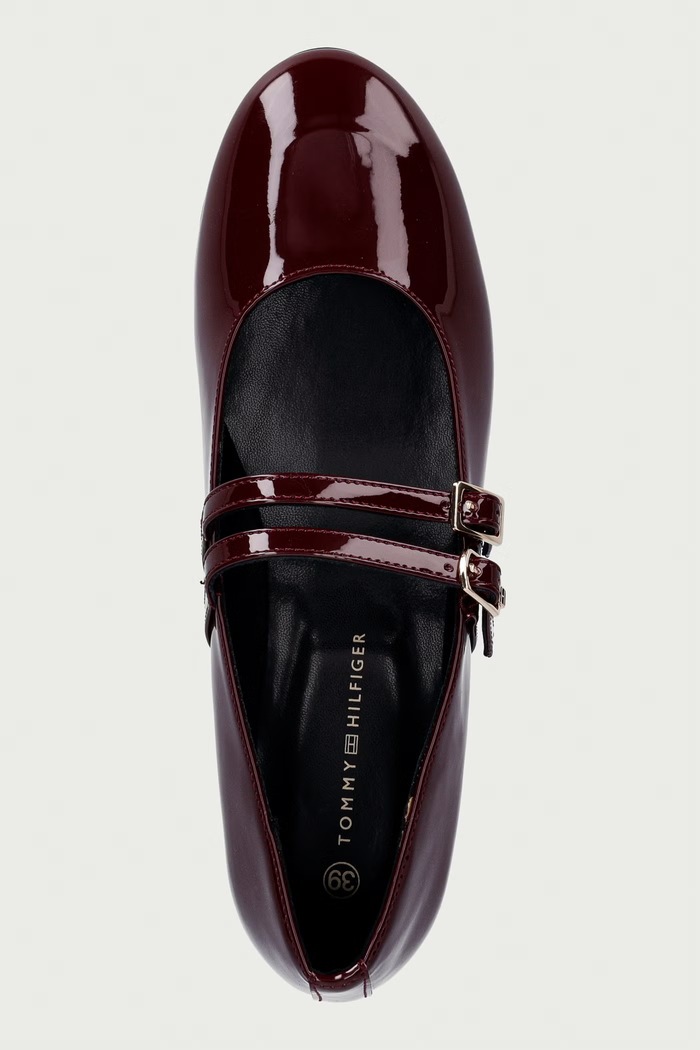 Tommy Hilfiger baleriny dziecięce bordowy T3A3.35131.35.39