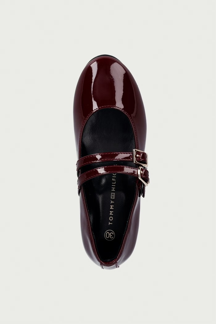 Tommy Hilfiger baleriny dziecięce bordowy T3A3.35131.30.34
