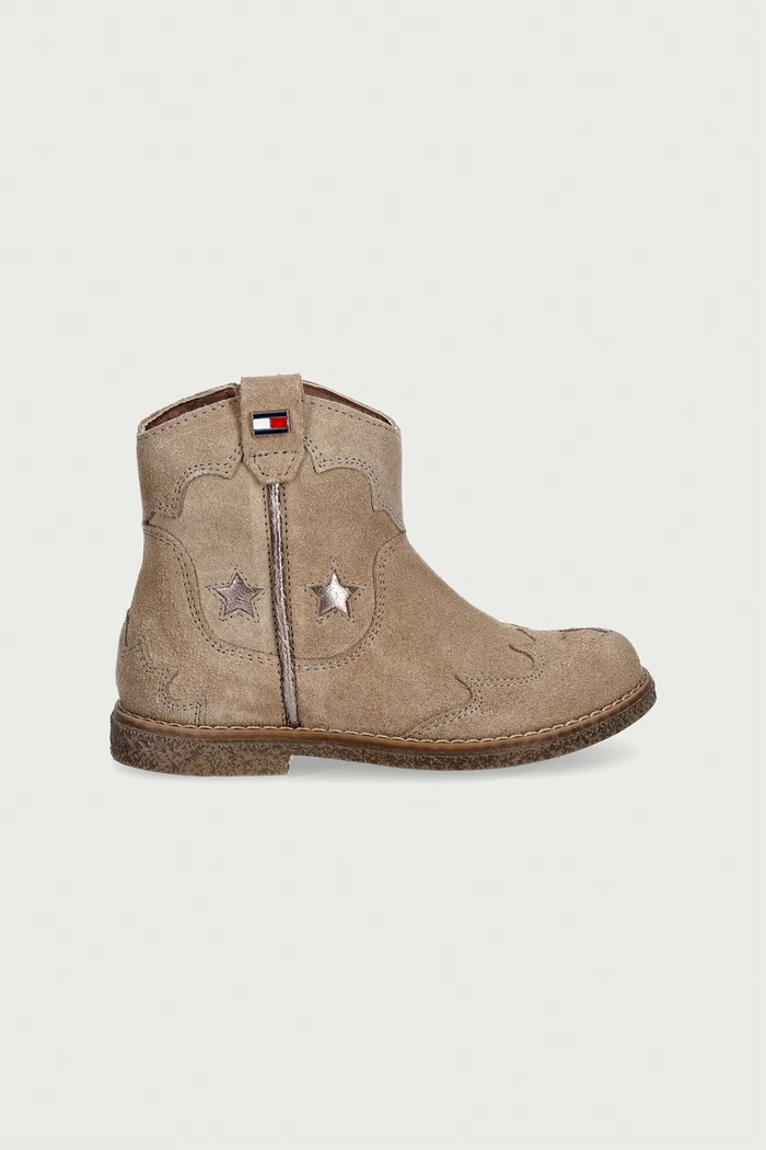 Tommy Hilfiger botki dziecięce zamszowe T1A5.35191 beżowy AW26