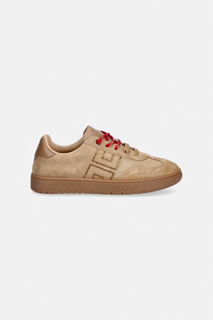 Elisabetta Franchi sneakersy dziecięce zamszowe F4A9.E0665 brązowy AW26