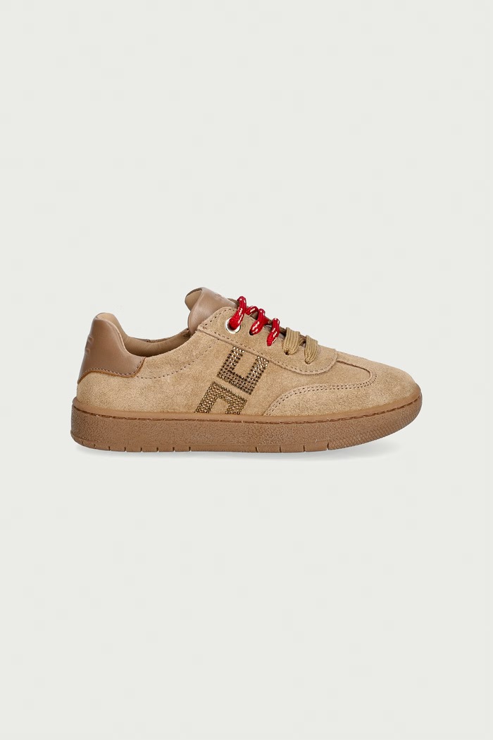 Elisabetta Franchi sneakersy dziecięce zamszowe F1A9.E0655 brązowy AW26