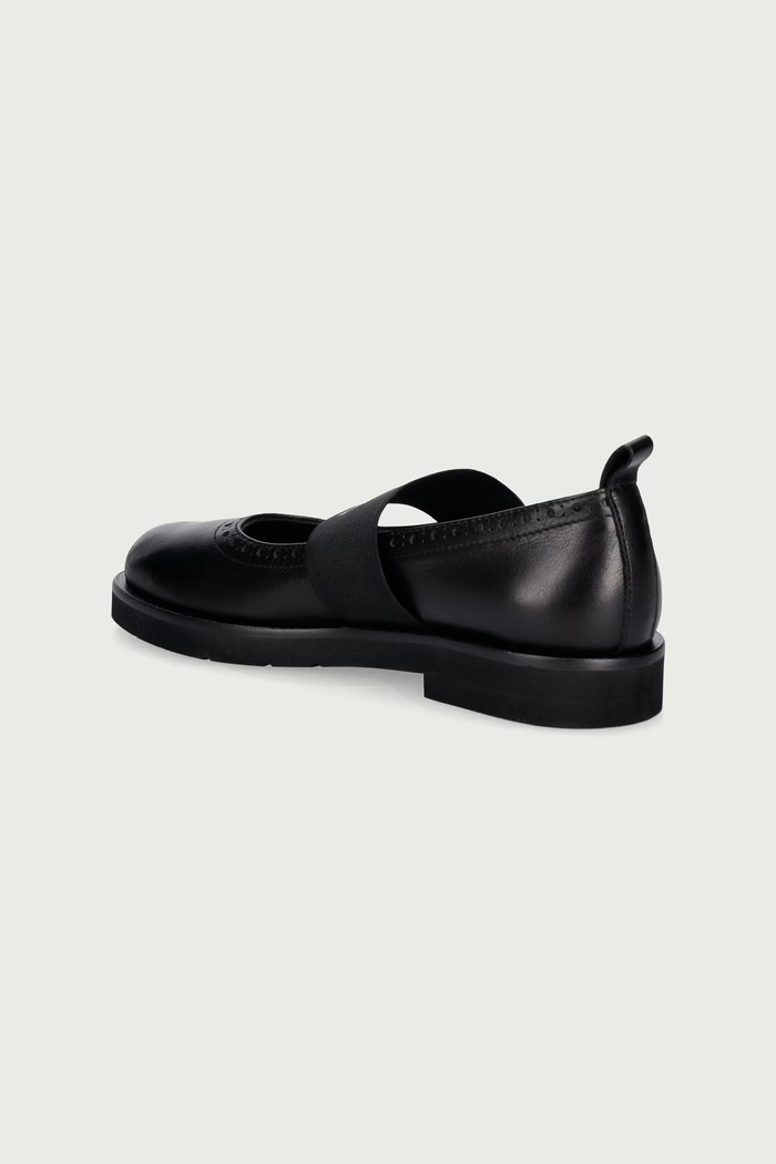 Fete Elisabetta Franchi Pantofi pentru copii din piele F4A3.E0634 negru