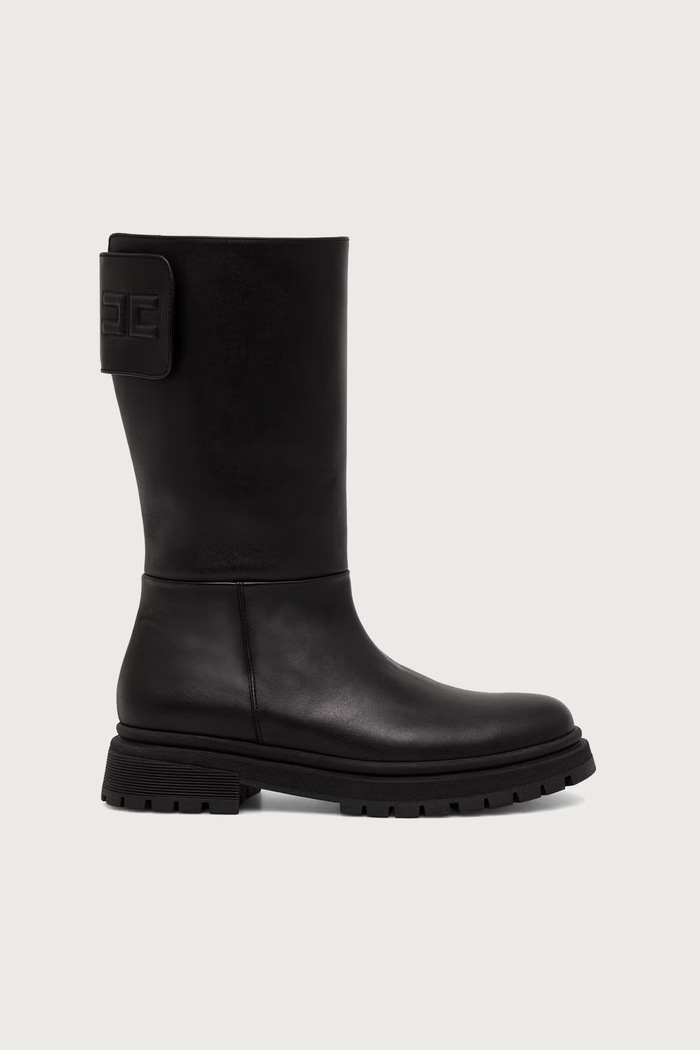 Elisabetta Franchi botki dziecięce skórzane F4A6.E0715 czarny AW26