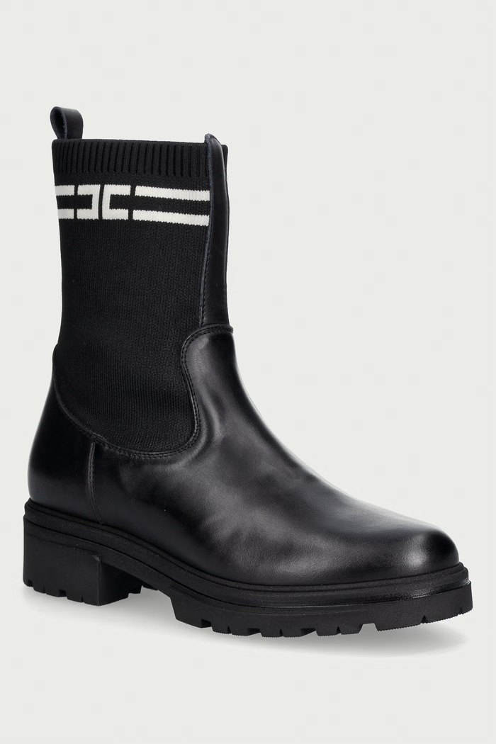 Elisabetta Franchi botki damskie czarny F4A5.E0728