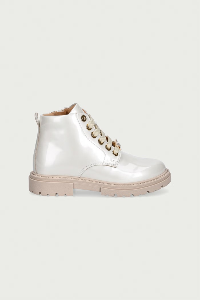 Elisabetta Franchi Botki dziecięce skórzane F1A5.E0690 beżowy AW26