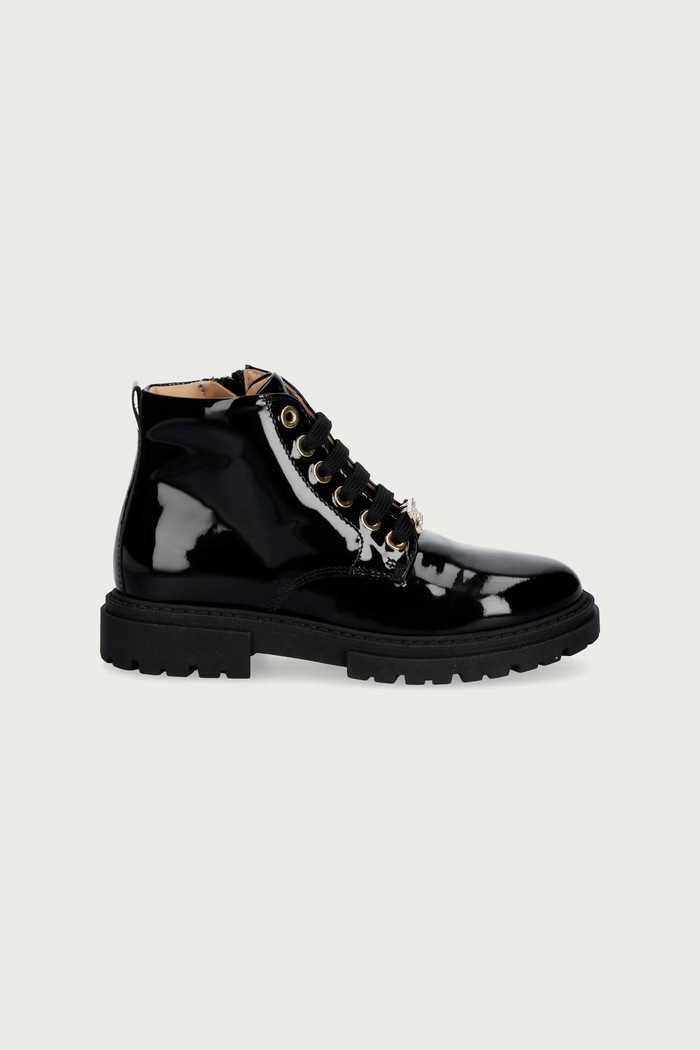 Elisabetta Franchi Botki dziecięce skórzane F1A5.E0690 czarny AW26