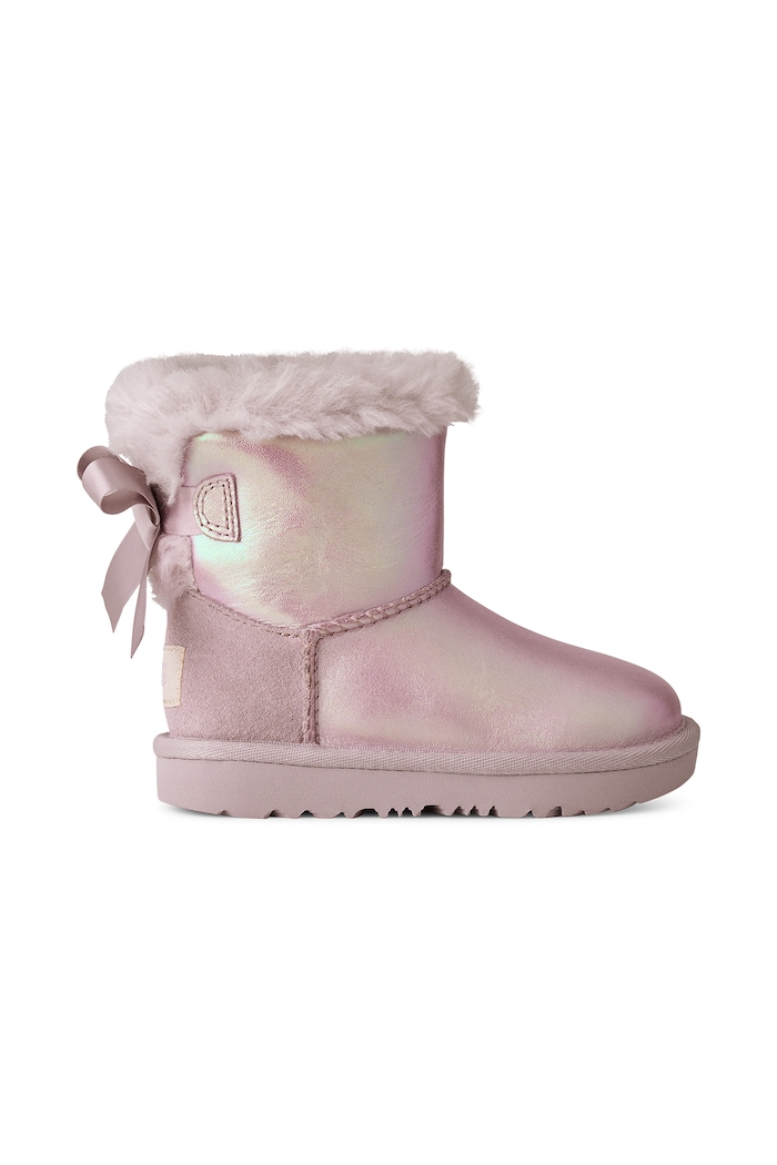 UGG Śniegowce dziecięce skórzane MINBAILEY BOW IFROSTED multicolor 1184350T