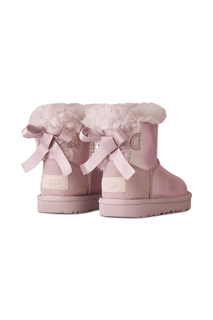 Dziewczynka UGG Śniegowce dziecięce skórzane MINBAILEY BOW IFROSTED 1184350T multicolor
