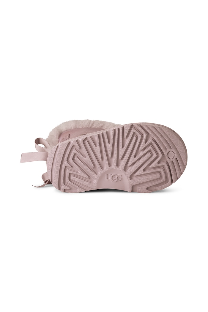 UGG Śniegowce dziecięce skórzane MINBAILEY BOW IFROSTED 1184350T