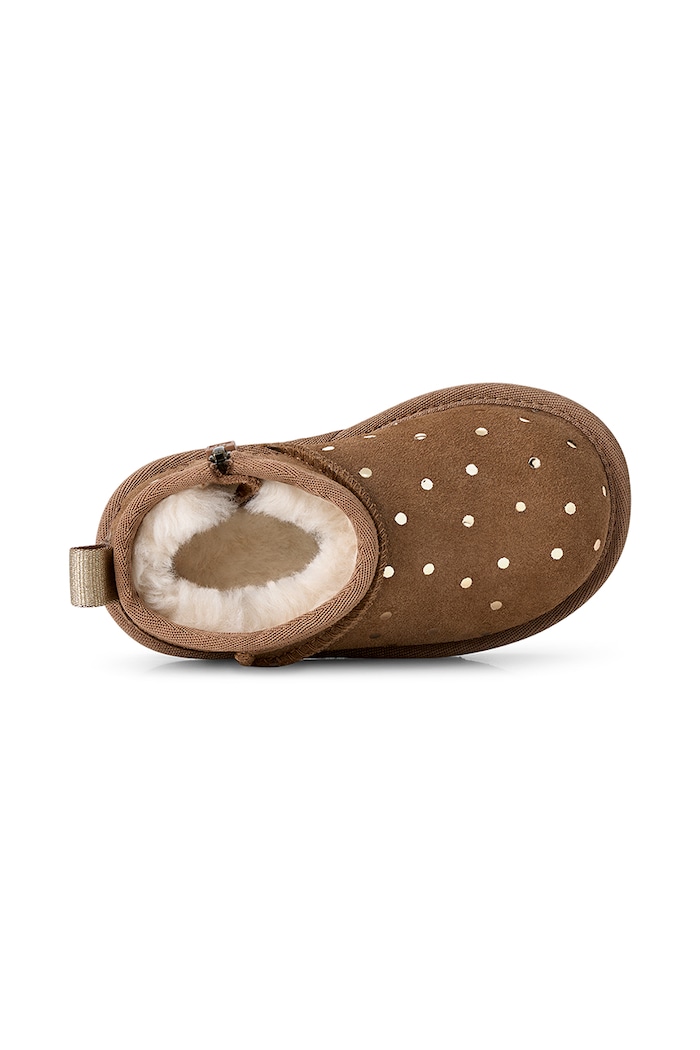 Sneakersy dziecięce zamszowe CLASSIC ULTRA MINSHINY DOTS UGG brązowy 1180422T