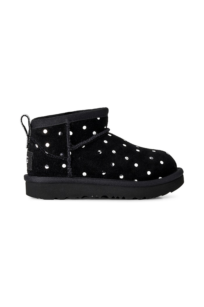 UGG Sneakersy dziecięce zamszowe CLASSIC ULTRA MINSHINY DOTS czarny 1180422T
