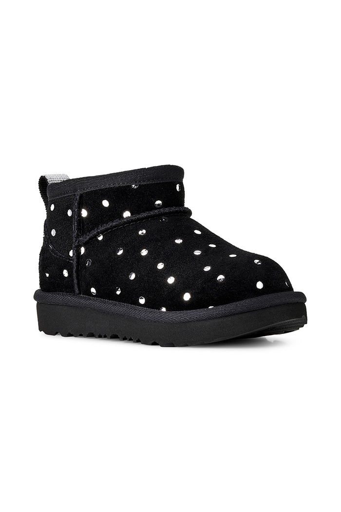 UGG Sneakersy dziecięce zamszowe CLASSIC ULTRA MINSHINY DOTS 1180422T czarny AW26