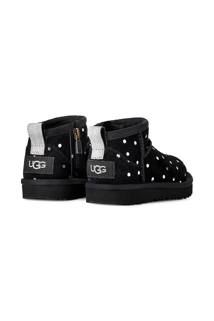 Dziewczynka UGG Sneakersy dziecięce zamszowe CLASSIC ULTRA MINSHINY DOTS 1180422T czarny