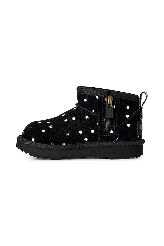 Sneakersy dziecięce zamszowe CLASSIC ULTRA MINSHINY DOTS UGG 1180422T czarny
