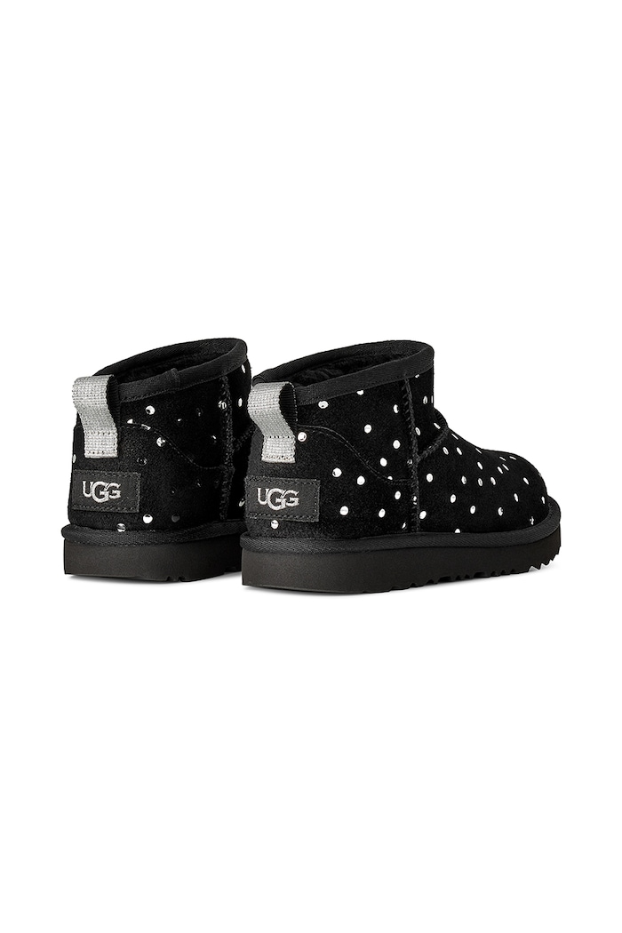 Dziewczynka UGG Śniegowce dziecięce zamszowe CLASSIC ULTRA MINSHINY DOTS 1180422K czarny