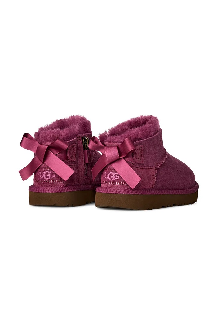 Dievča UGG Snehule detské semišové ULTRA MINBAILEY BOW 1185920T burgundské