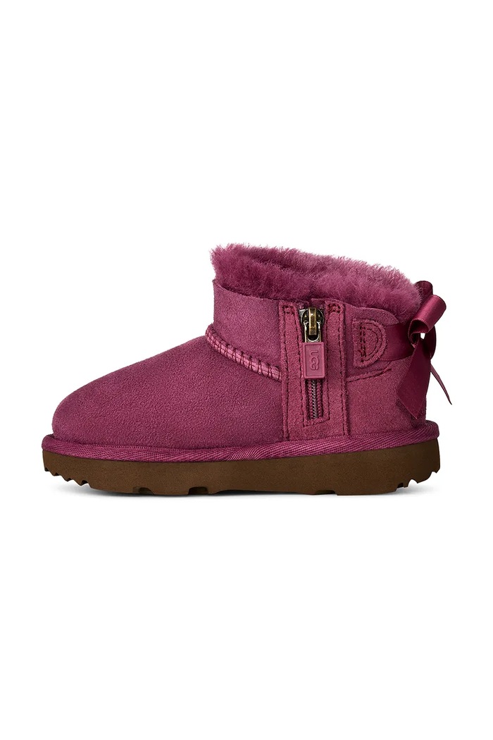 Snehule detské semišové ULTRA MINBAILEY BOW UGG 1185920T burgundské