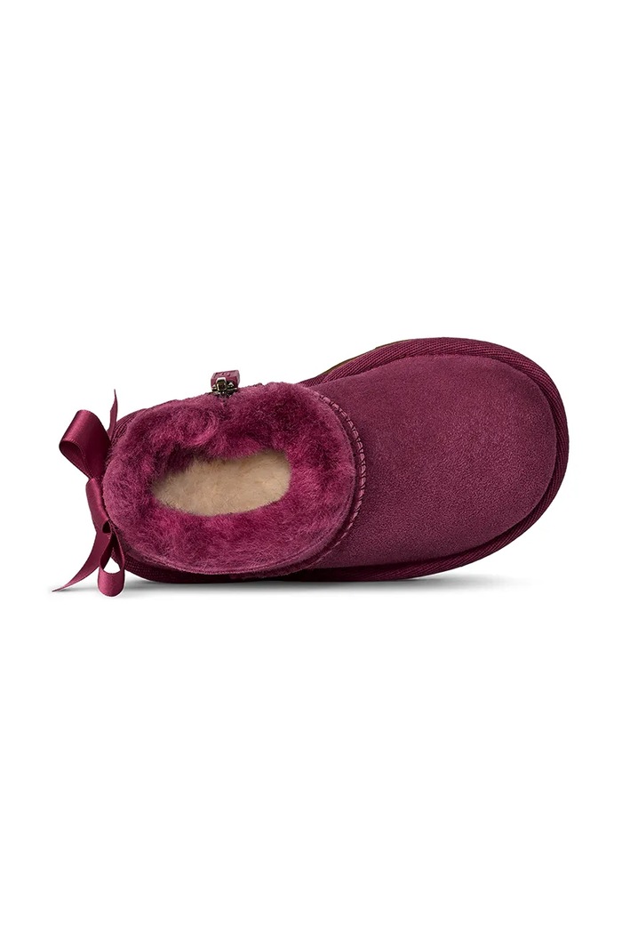 Snehule detské semišové ULTRA MINBAILEY BOW UGG burgundské 1185920T