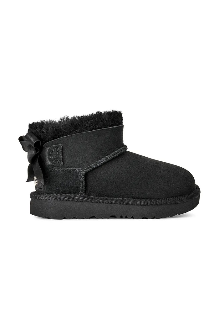 UGG Snehule detské semišové ULTRA MINBAILEY BOW čierna 1185920T