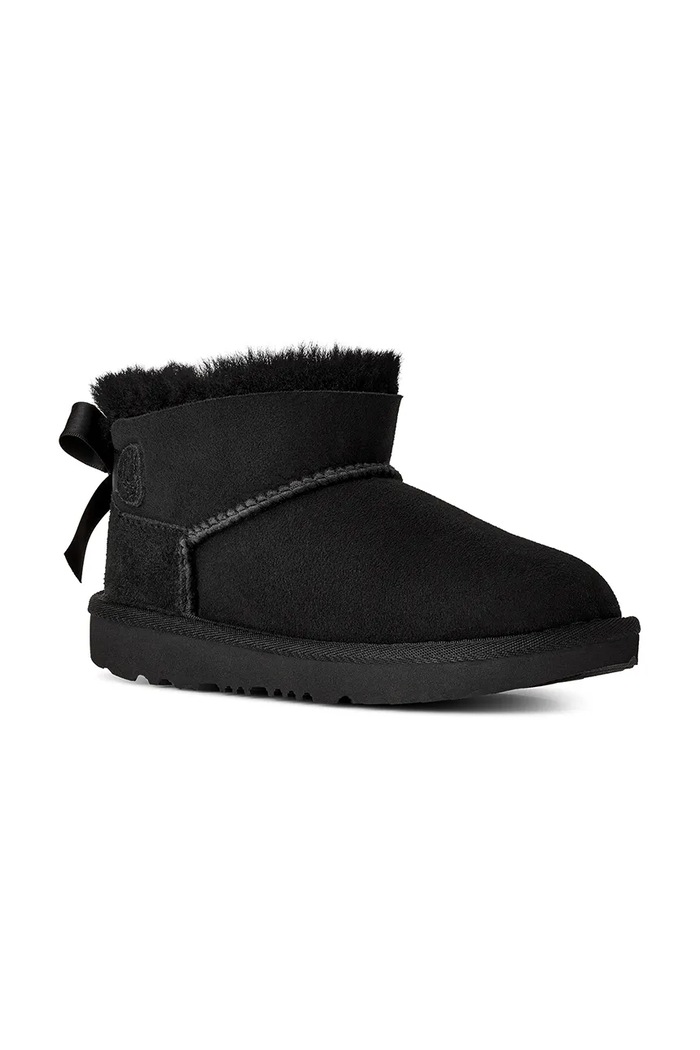 UGG Snehule detské semišové ULTRA MINBAILEY BOW 1185920K čierna AW26