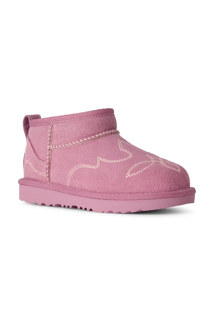 UGG Snehule detské semišové CLASSIC ULTRA MINWESTERN 1184371K.G ružová AW26