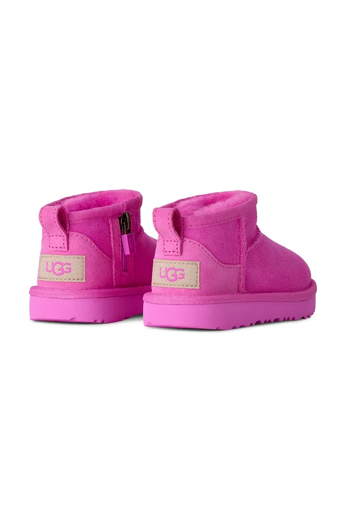 Djevojčice UGG Zimske čizme za djecu od brušene kože CLASSIC ULTRA MINI 1130750T.G roza