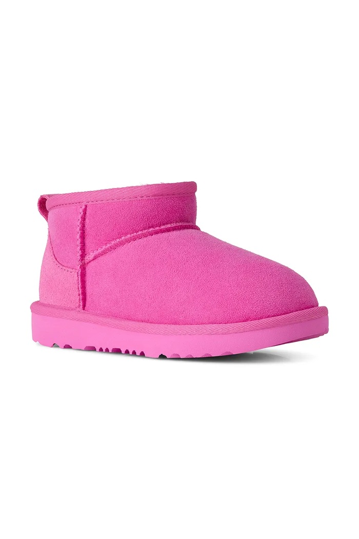 UGG Zimske čizme za djecu od brušene kože CLASSIC ULTRA MINI 1130750K.G roza AW26