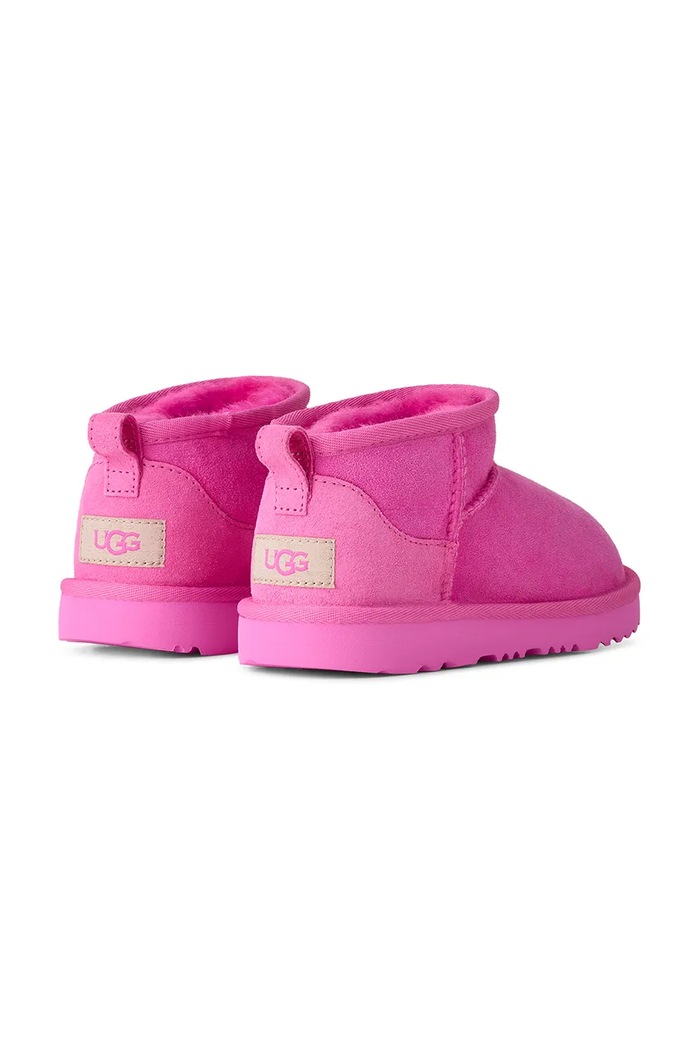 Djevojčice UGG Zimske čizme za djecu od brušene kože CLASSIC ULTRA MINI 1130750K.G roza