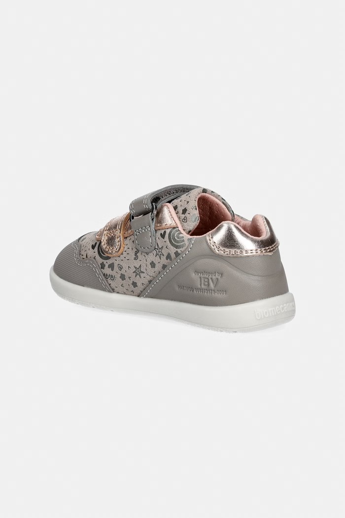 Κοριτσίστικα Biomecanics sneakers παιδικά δερμάτινα 261163.20.23 γκρί