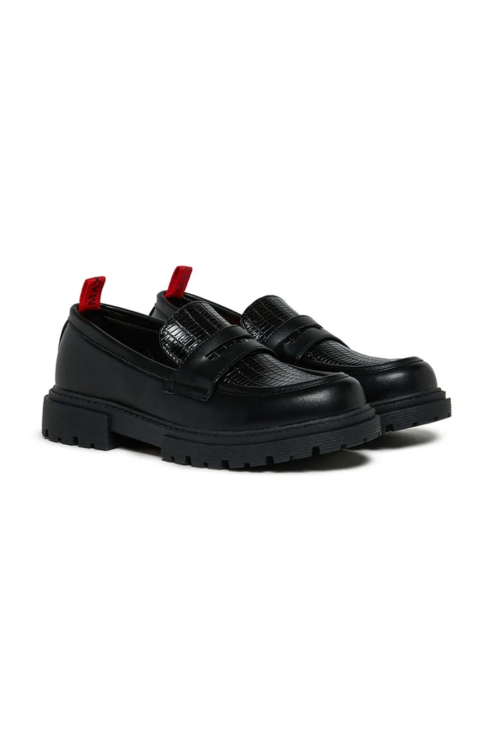 Max&Co. Mokasyny dziecięce MAXFTW13 LOAFER BC1101.KF034.33.35 czarny AW26