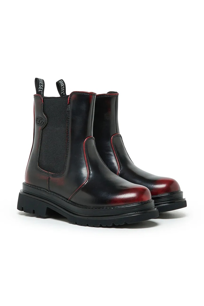 Diesel Sztyblety dziecięce D-VYNCOUN-ABRA BOOTS BC1120.KF050.36.40 bordowy AW26