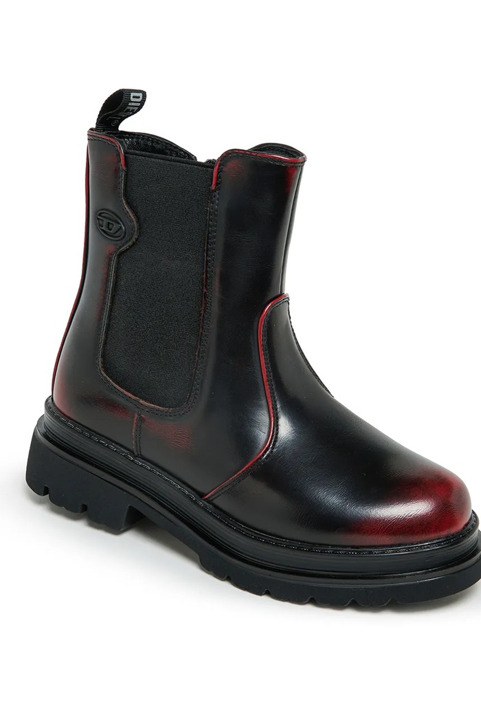 Sztyblety dziecięce D-VYNCOUN-ABRA BOOTS Diesel BC1120.KF050.36.40 bordowy
