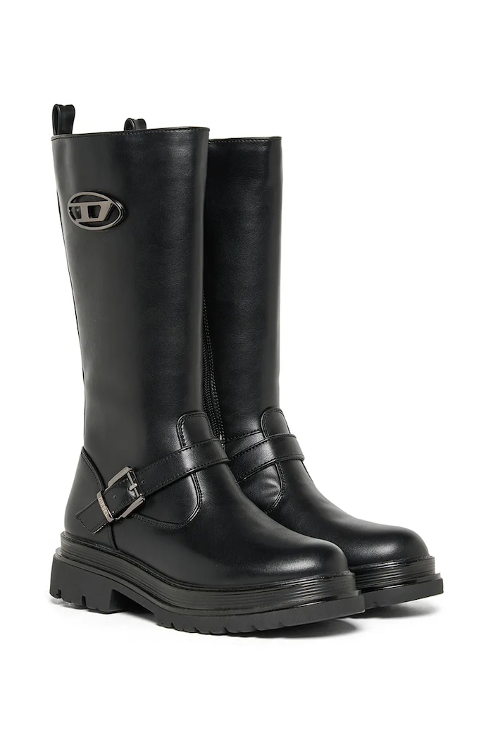 Diesel Kozaki dziecięce D-KRILTY BOOTS BC1109.KF049.36.40 czarny AW26
