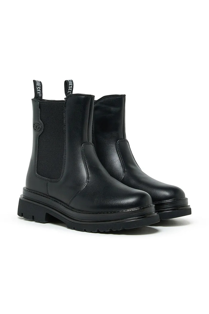 Diesel Sztyblety na platformie dziecięce D-VYNCOUN BOOTS BC1108.KF049.36.40 czarny AW26