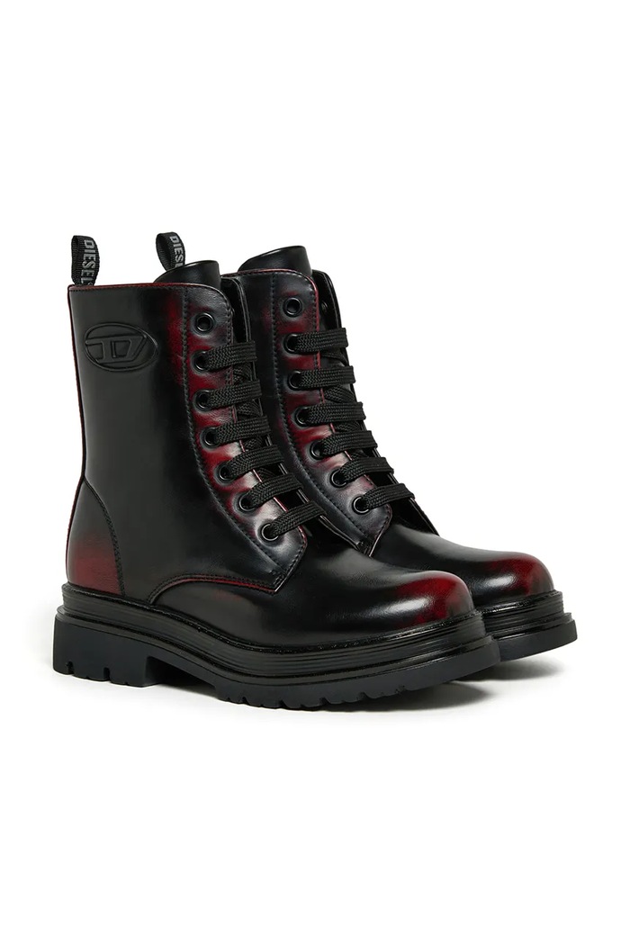 Diesel Workery na platformie dziecięce D-ANFISTR-ABR BOOTS BC1106.KF050.36.40 czarny AW26