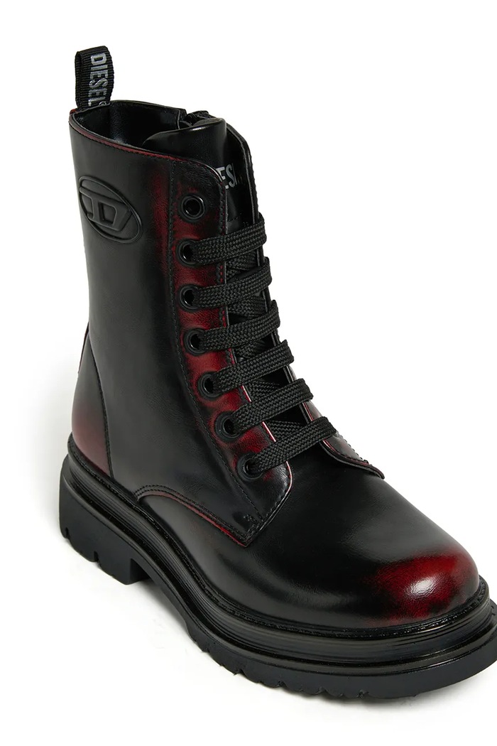 Workery na platformie dziecięce D-ANFISTR-ABR BOOTS Diesel BC1106.KF050.36.40 czarny