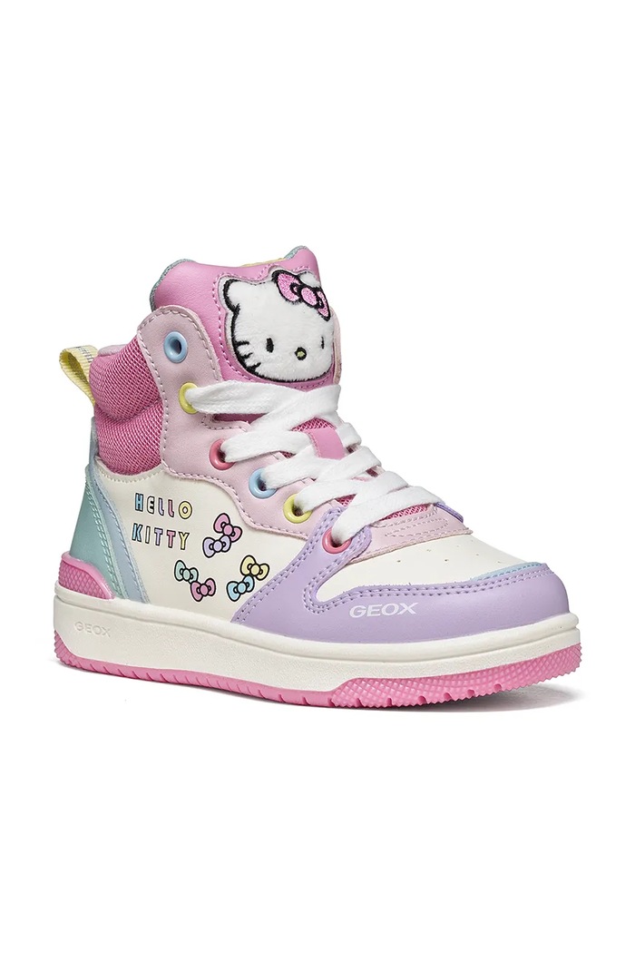 DÍVKA Geox WASHIBA Hello Kitty sneakers boty dětské J66HXH.054AS.28.31.9BY2 růžová