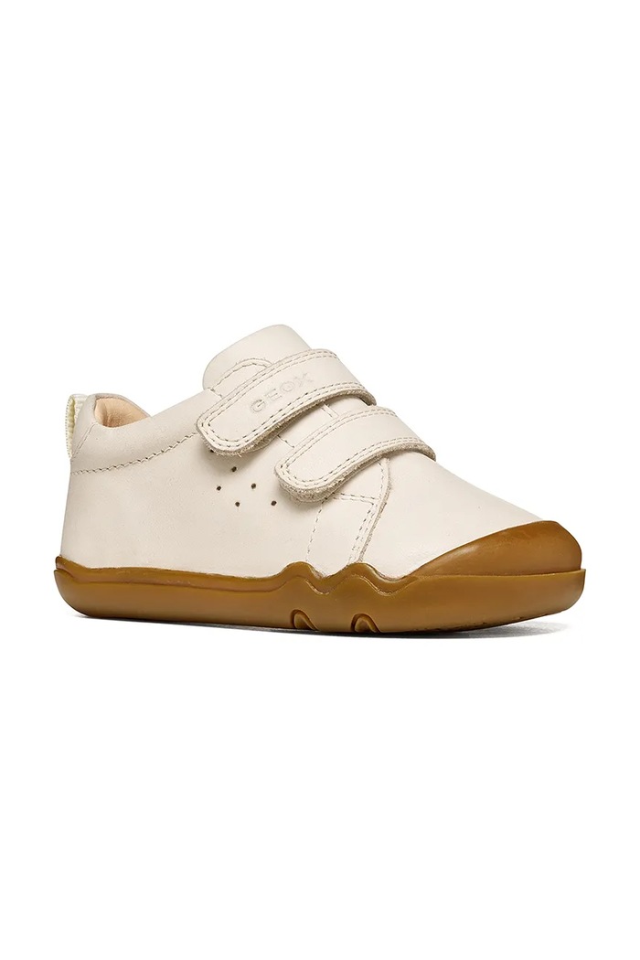 Dievča Geox sneakers detské kožené STEPPIEUP Barefoot B4663A.000CL.20.27.9BY2 béžová