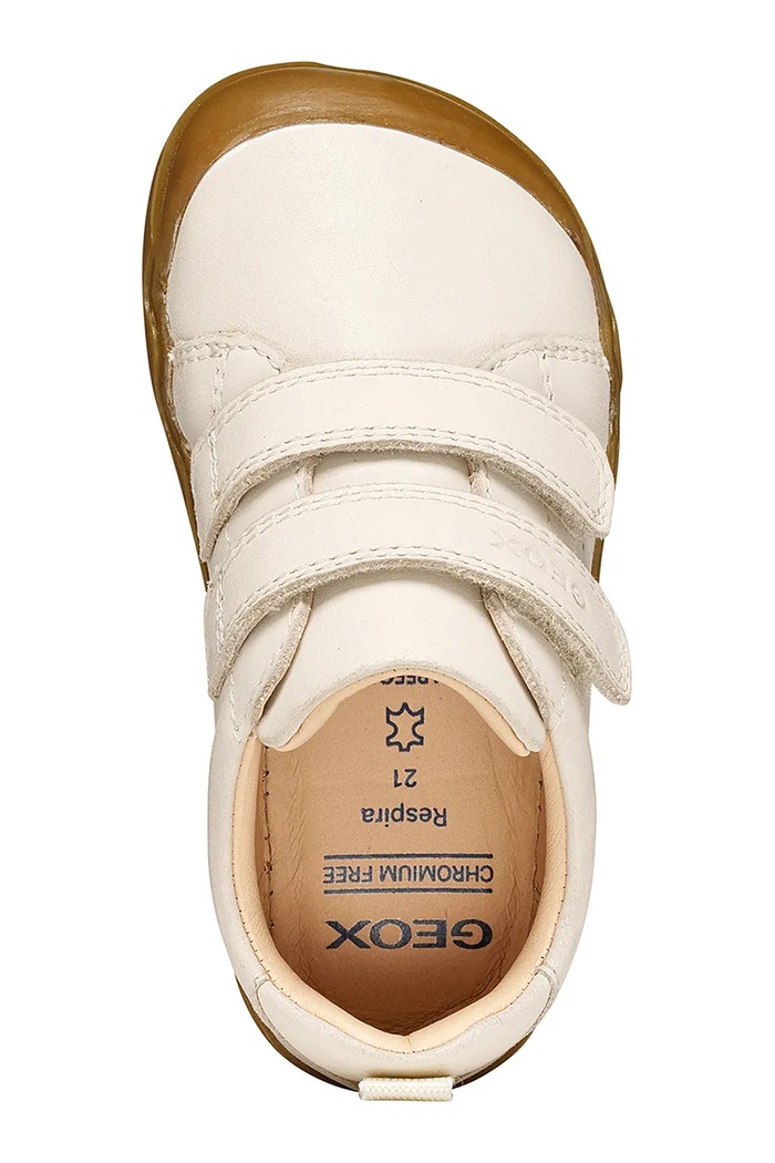 Geox sneakers detské kožené STEPPIEUP Barefoot B4663A.000CL.20.27.9BY2 béžová